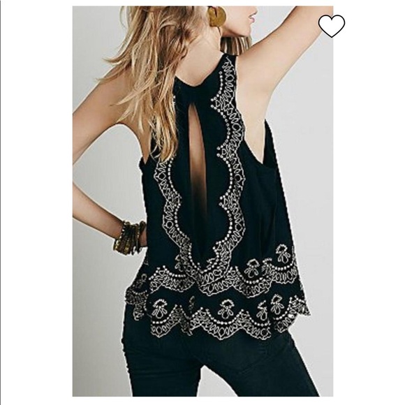 Free People TOOSALOOSA ATTINA TANK black NEW - Picture 3 of 16